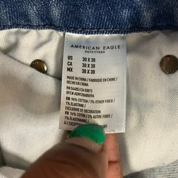 American Eagle Mens N(E)XT Level Airflex Light Distressed Slim Jeans Size 30x30 - Picture 7 of 10